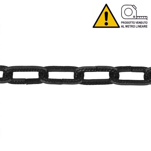 MINUTEX Catena Filo Quadro in Acciaio Nero MOD. 886 D.MM 2 - MINUTEX